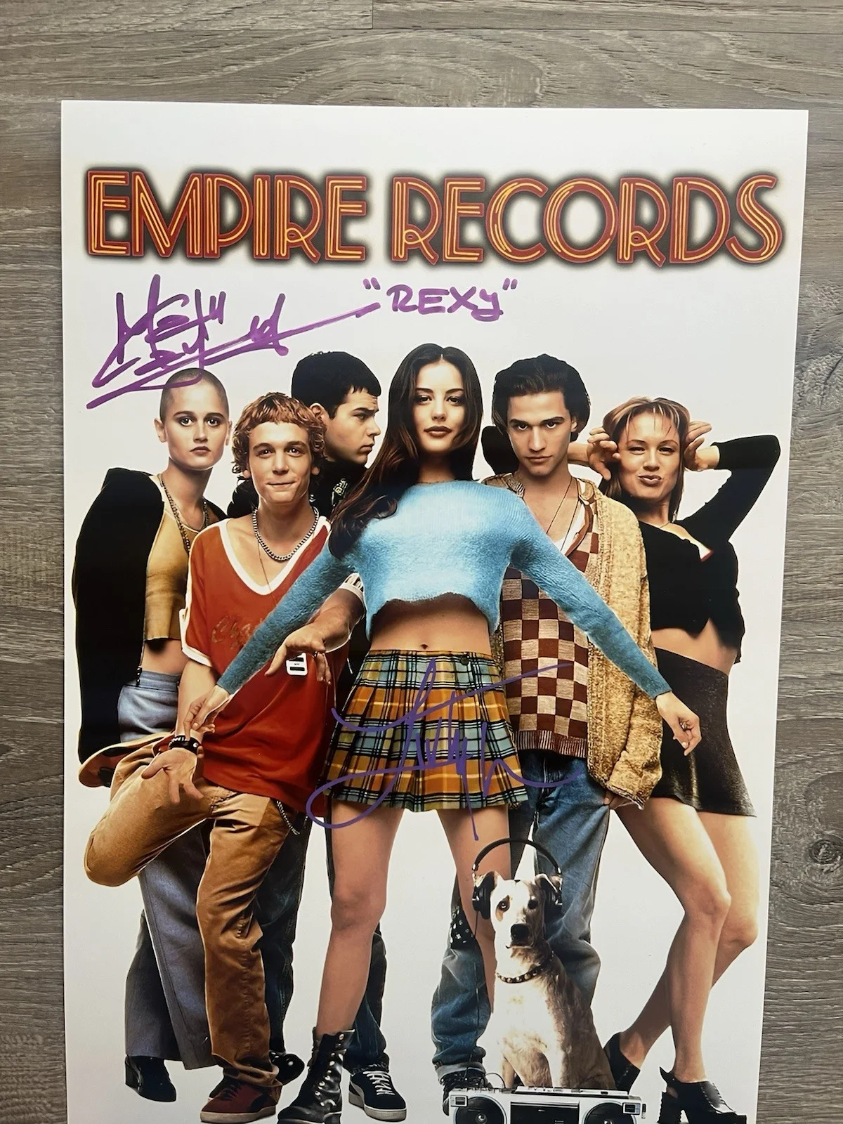 Liv Tyler and Maxwell Caulfield Signed Empire Records 11x17 Photo Beckett COA, изображение 3