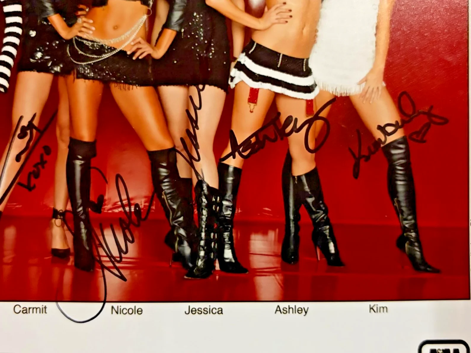 ROBIN, CARMIT, ASHLEY, NICOLE, JESSICA, MELODY, KIMBERLY — THE PUSSYCAT DOLLS SIGNED AUTOGRAPHED X7 8X10 PHOTO DON'T CHA BUTTONS RARE PSA, изображение 5