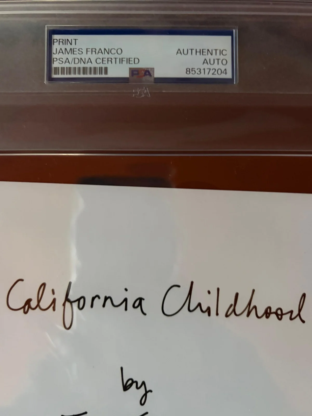James Franco — JAMES FRANCO SIGNED SKETCH ENCAPSULATED CALIFORNIA CHILDHOOD SPIDERMAN PSA RARE, изображение 5