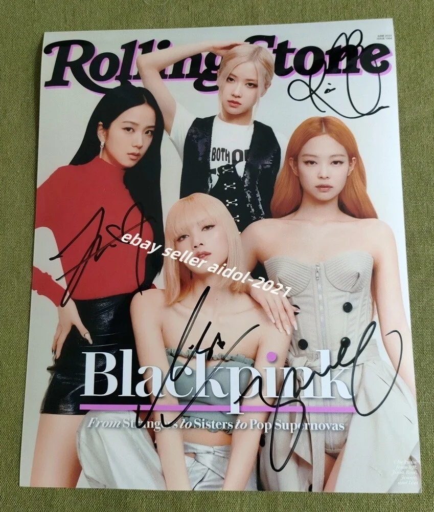 Blackpink ROSE JENNIE JISOO LISA POSTER PHOTO 8*10 AUTOGRAPHED SIGNED K-POP, изображение 2