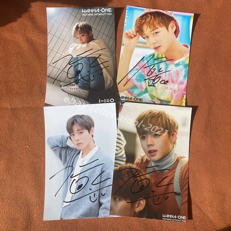 WANNA ONE PARK JI HOON Autographed Signed Photo 4*6 K-POP COLLECTION 2022, image 2