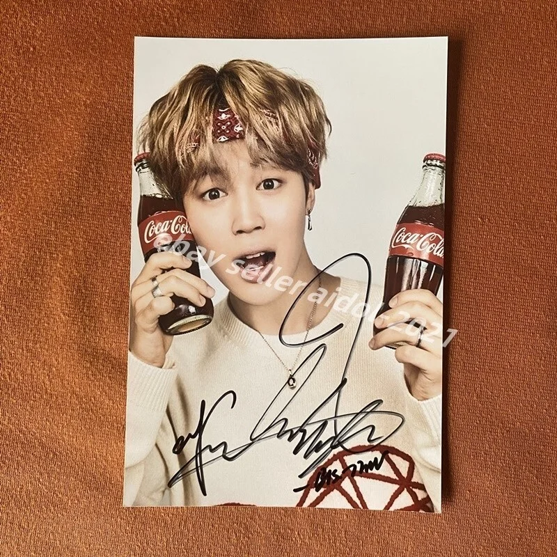 Pre-owned JK JUNG KOOK V SUGA JIN JIMIN Autographed Signed Photo 4*6 K-POP, image 4