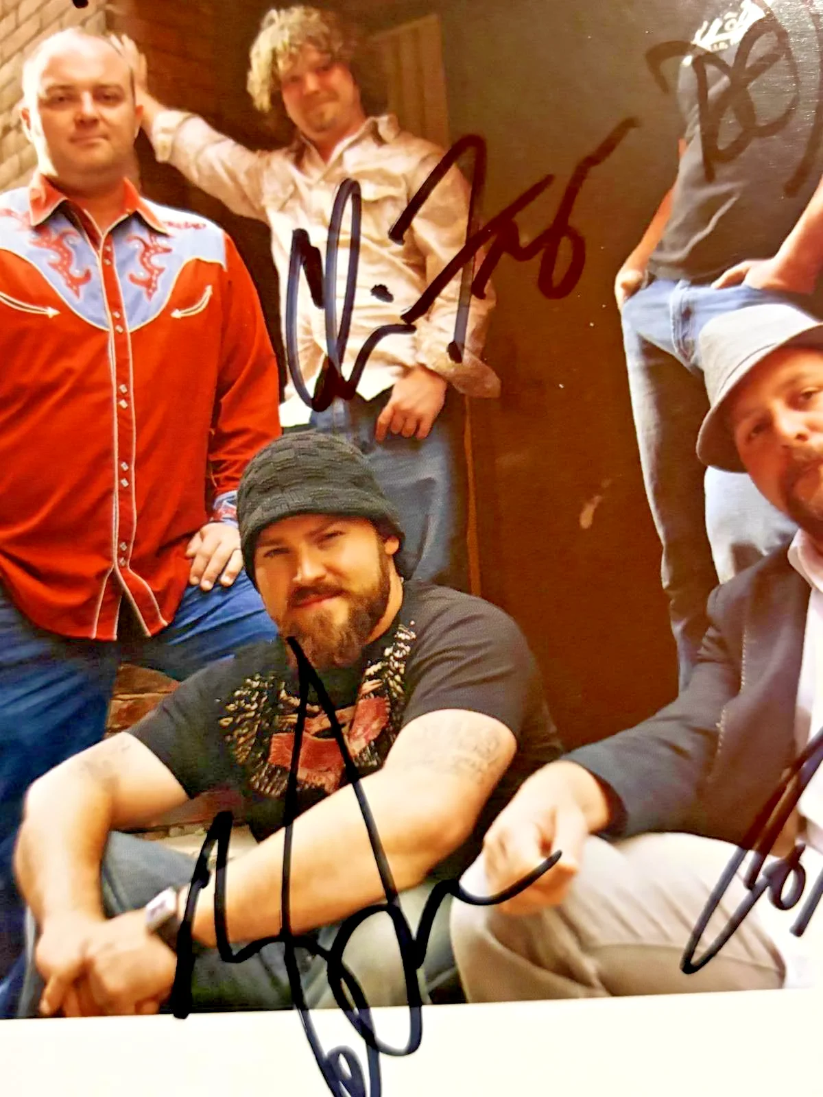 Zac Brown, Demartini, Clay Cook, Hopkins, Coy Bowles, Chris F — ZAC BROWN FULL BAND COMPLETE SIGNED X6 8X10 PHOTO DEMARTINI COOK HOPKINS PSA LOA, изображение 4