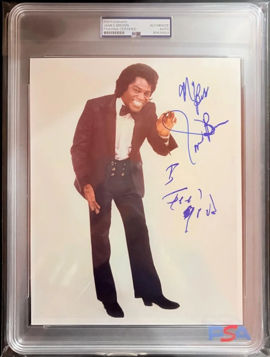 James Brown — JAMES BROWN SIGNED AUTOGRAPH 8X10 PHOTOGRAPH ENCAPSULATED GOT YOU FEEL GOOD PSA
