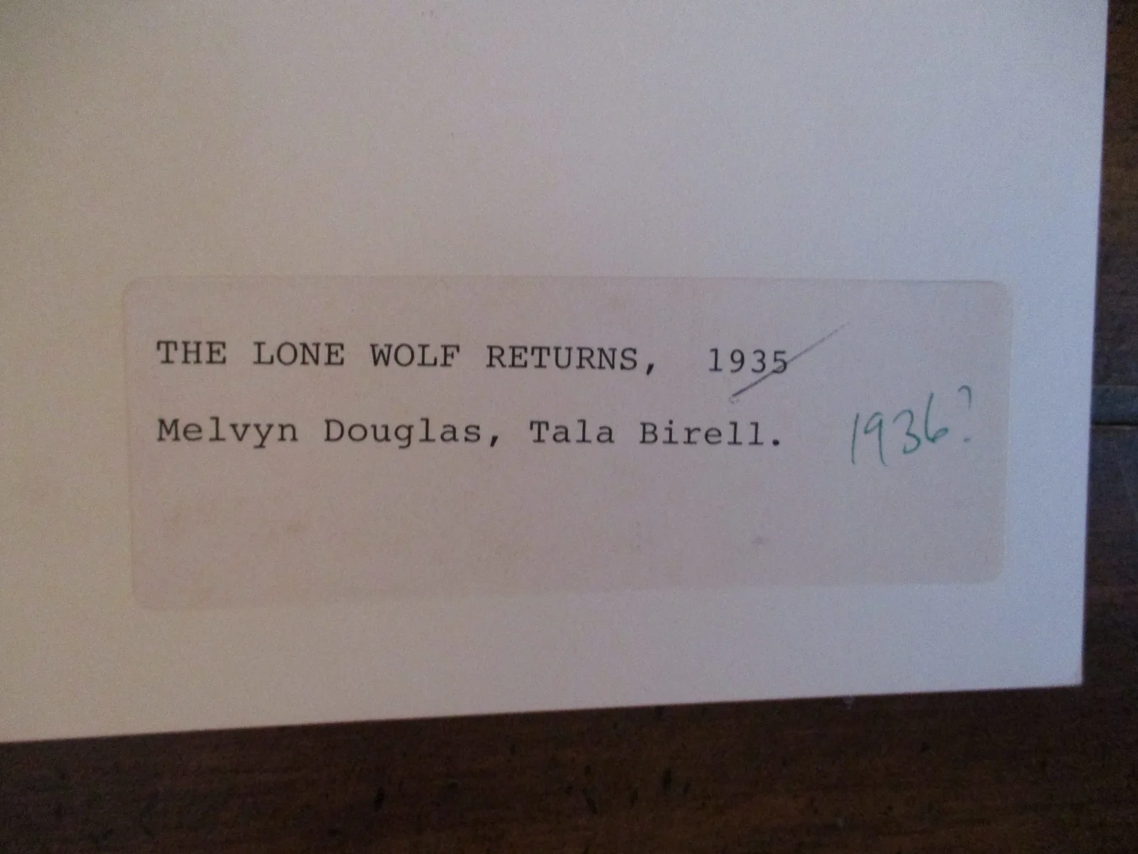 Melvyn Douglas/Tala Birell(THE LONE WOLF RETURNS)1977 10 x 8 B & W Press Photo, изображение 4