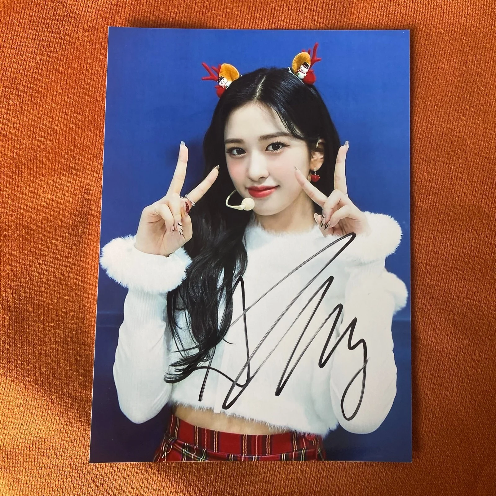 IVE An YuJin Autographed Signed Photo Autographs K-POP Collectibles 4*6 2024E, image 4