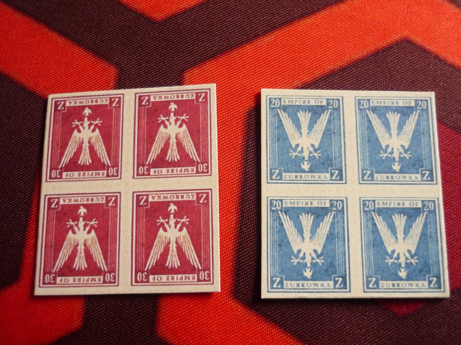 Żubrówka Grand Budapest Hotel Wes Anderson fictional Europe stamps red blue, изображение 2