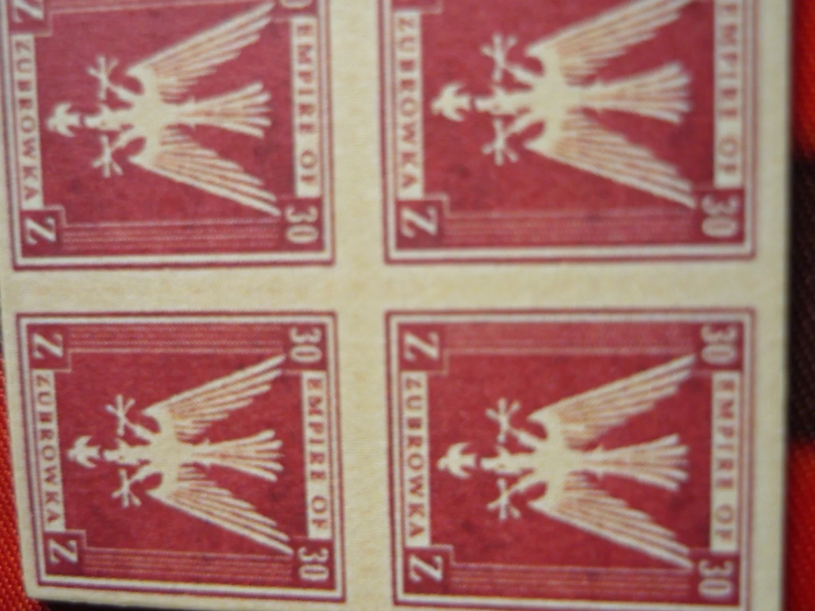 Żubrówka Grand Budapest Hotel Wes Anderson fictional Europe stamps red blue, изображение 3