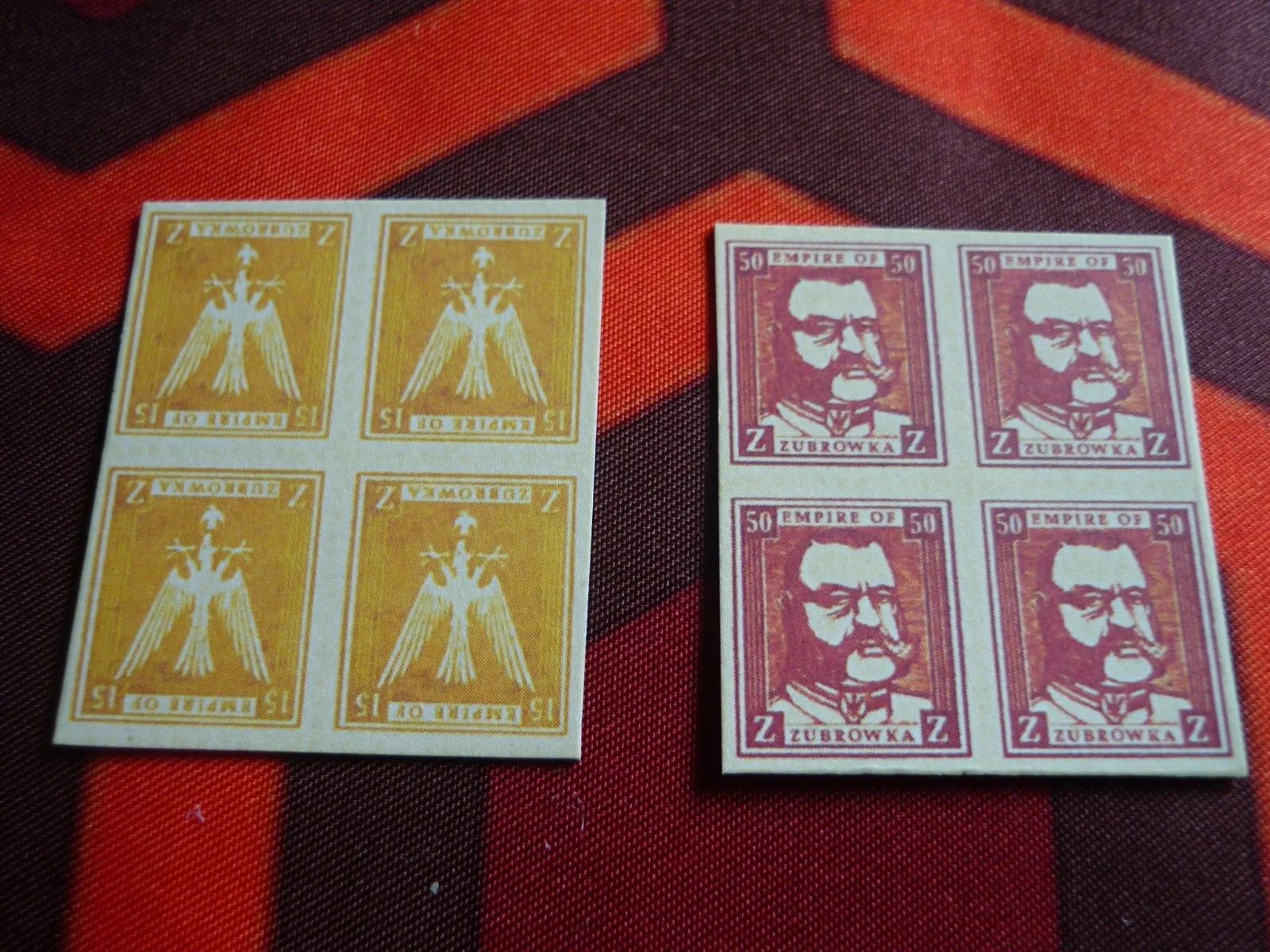 Żubrówka Grand Budapest Hotel Wes Anderson fictional Europe stamps red yellow, изображение 2
