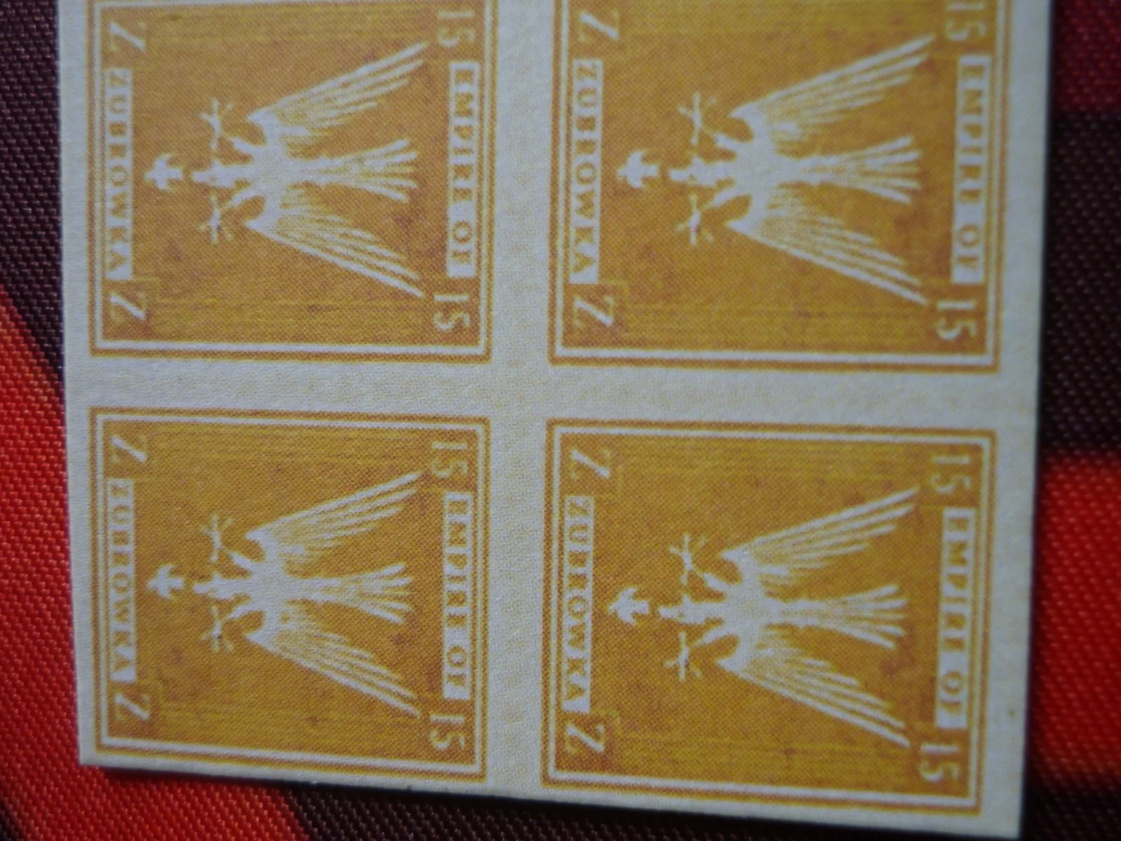 Żubrówka Grand Budapest Hotel Wes Anderson fictional Europe stamps red yellow, изображение 3