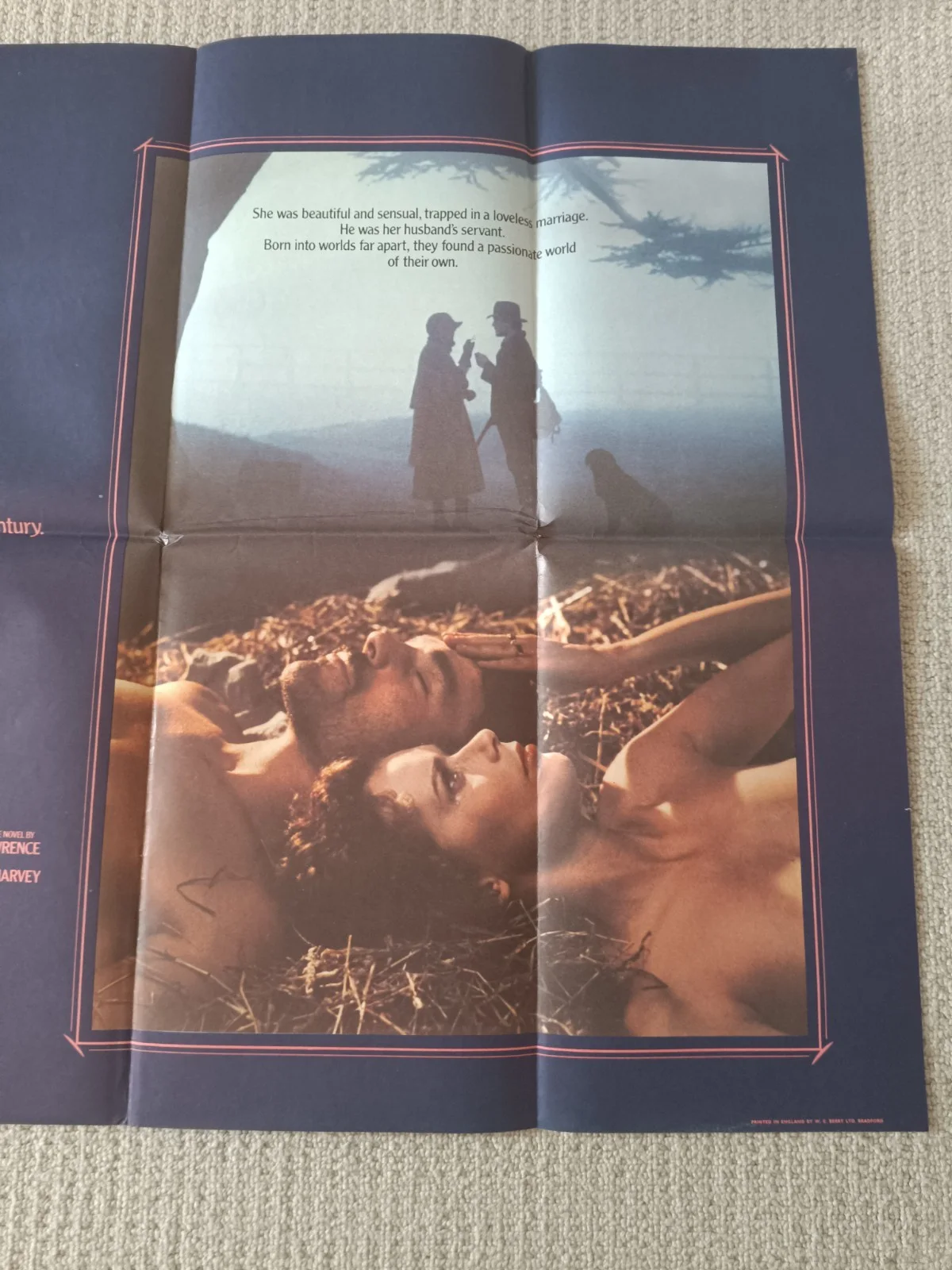 LADY CHATTERLEY'S LOVER UK 1981 Quad Folded Film Cinema Poster Sylvia Kristel, изображение 3