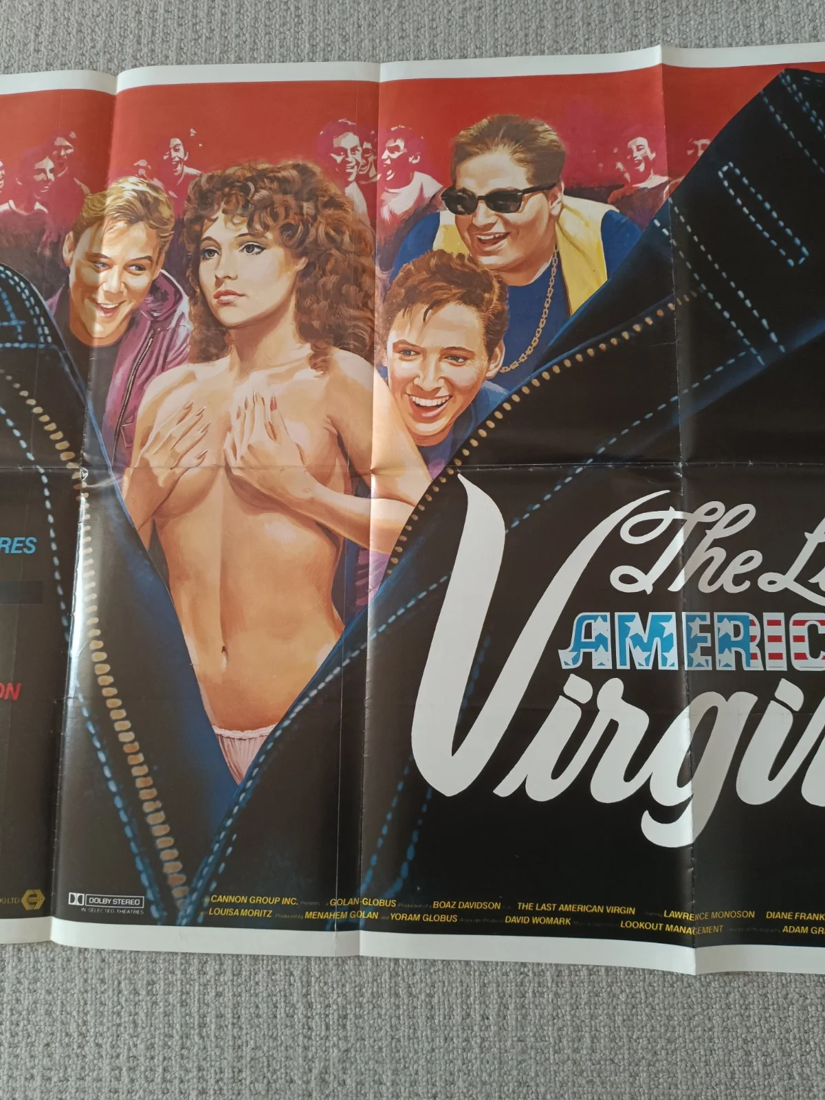 THE LAST AMERICAN VIRGIN – Original Folded UK Quad Poster – Striking Artwork, изображение 3