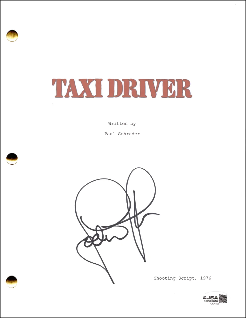 Jodie Foster — Jodie Foster Signed Autograph Taxi Driver Full Movie Script Screenplay JSA COA