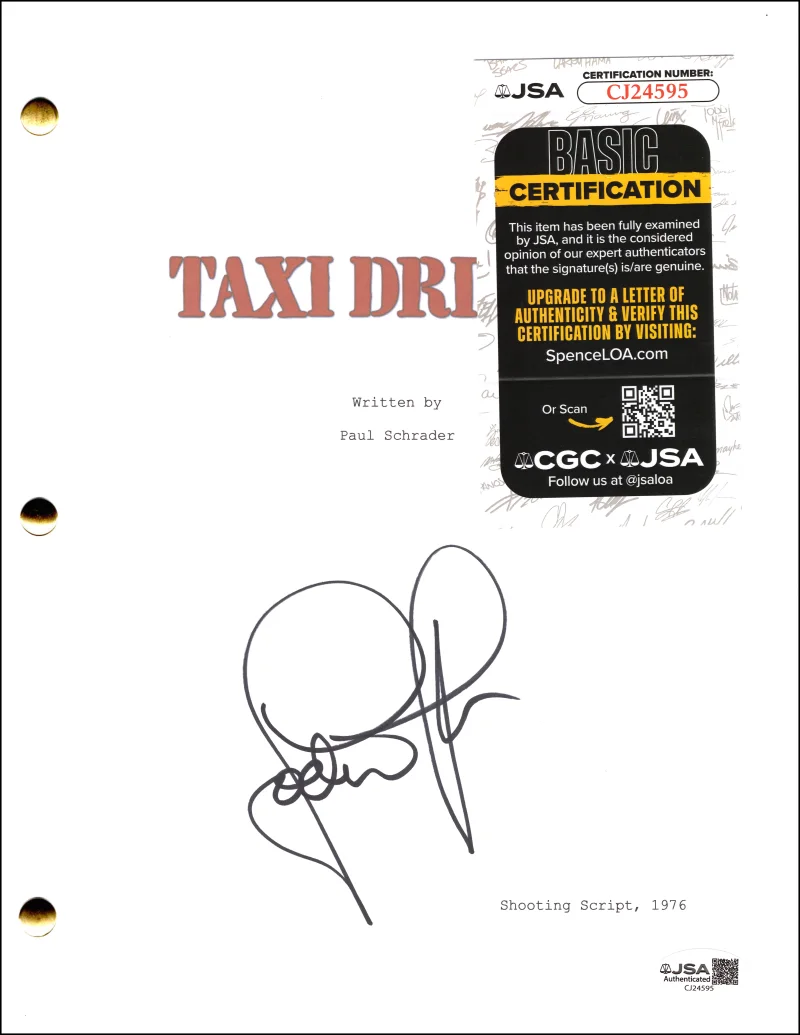 Jodie Foster — Jodie Foster Signed Autograph Taxi Driver Full Movie Script Screenplay JSA COA, изображение 2