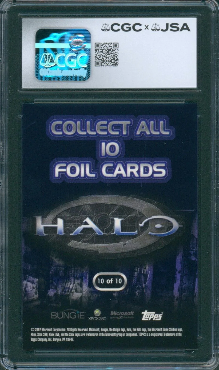 Jeff Steitzer — Jeff Steitzer Signed Foil Card Halo Multiplayer Announcer Topps CGC x JSA SLAB, image 2