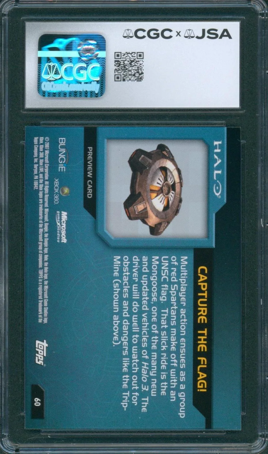 Jeff Steitzer — Jeff Steitzer Signed Card Halo Multiplayer Announcer Topps Mint 9 CGC x JSA SLAB, изображение 2