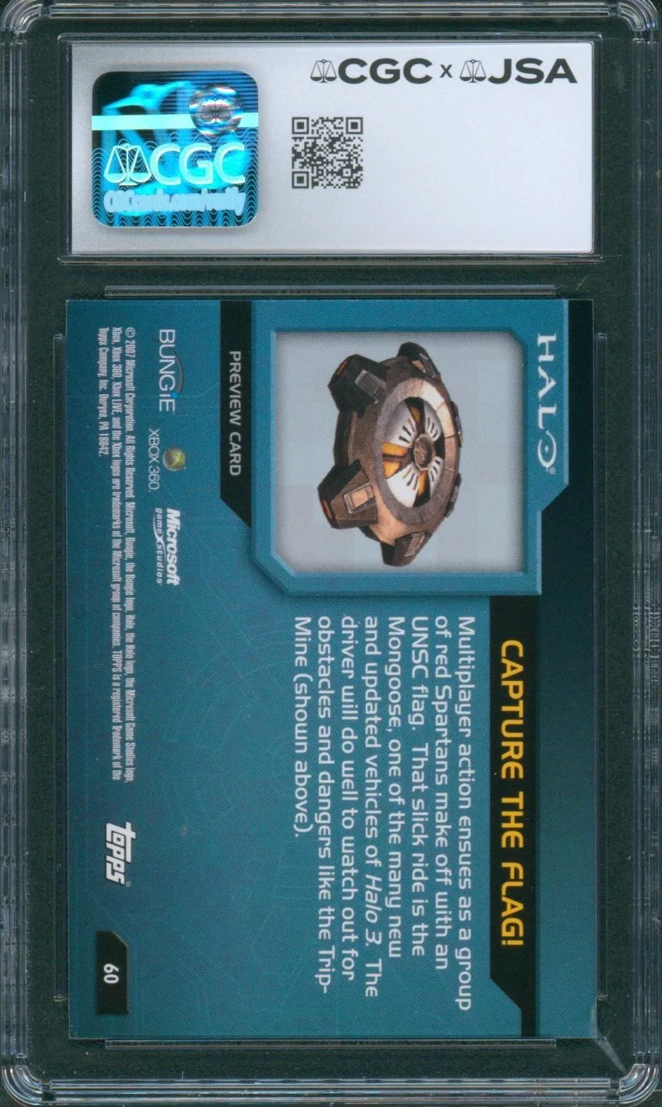 Jeff Steitzer — Jeff Steitzer Signed Card Halo Multiplayer Announcer Topps Mint 9 CGC x JSA SLAB, изображение 2