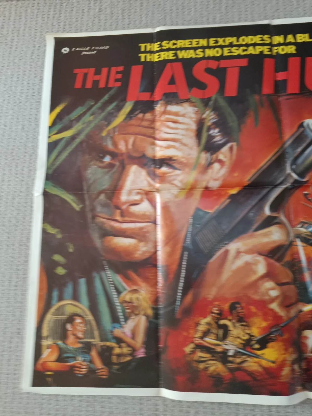 THE LAST HUNTER (1980) – Original Folded UK Quad Cinema Poster – Striking Action, изображение 3