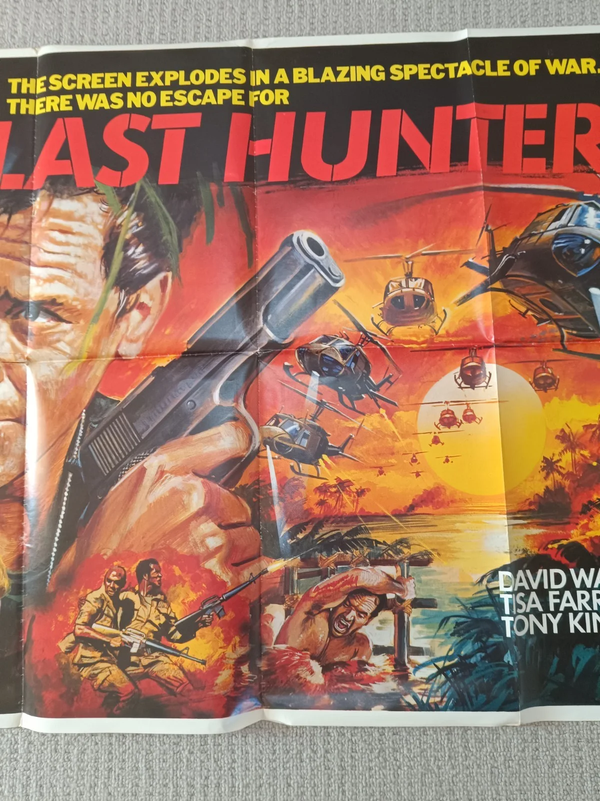 THE LAST HUNTER (1980) – Original Folded UK Quad Cinema Poster – Striking Action, изображение 4