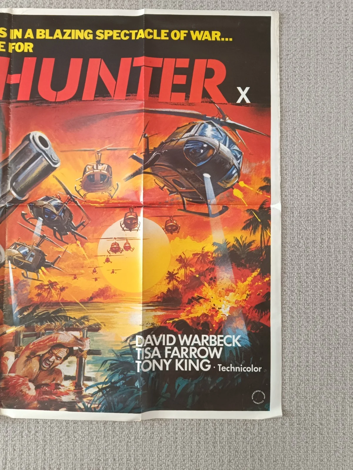 THE LAST HUNTER (1980) – Original Folded UK Quad Cinema Poster – Striking Action, изображение 5