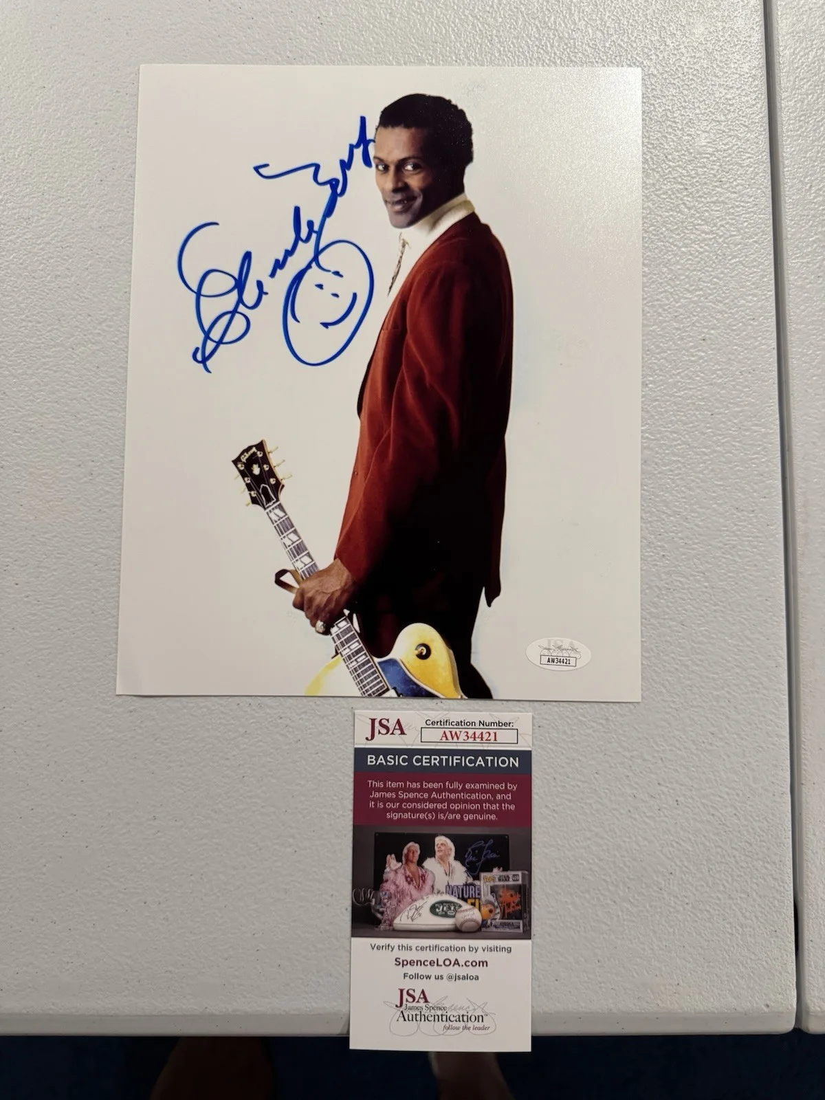 Chuck Berry Signed Autographed 8 By 10 Photo JSA, image 2
