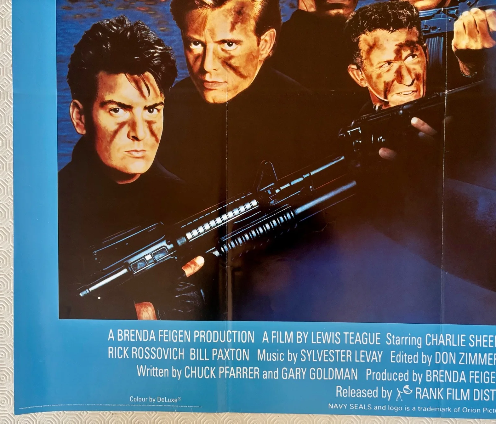 Navy Seals Original 1990 Movie Quad Poster Charlie Sheen Michael Biehn, изображение 2