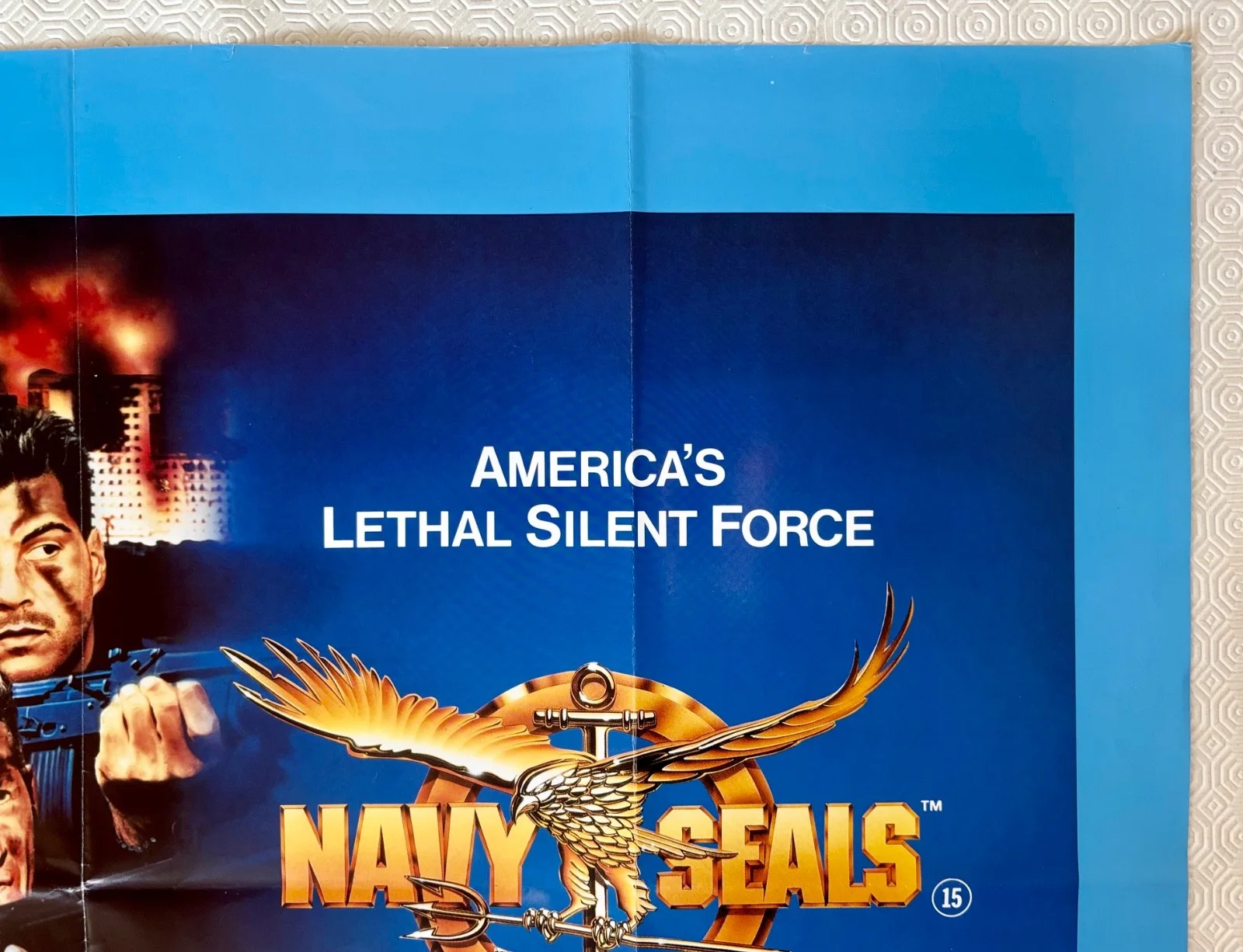 Navy Seals Original 1990 Movie Quad Poster Charlie Sheen Michael Biehn, изображение 4