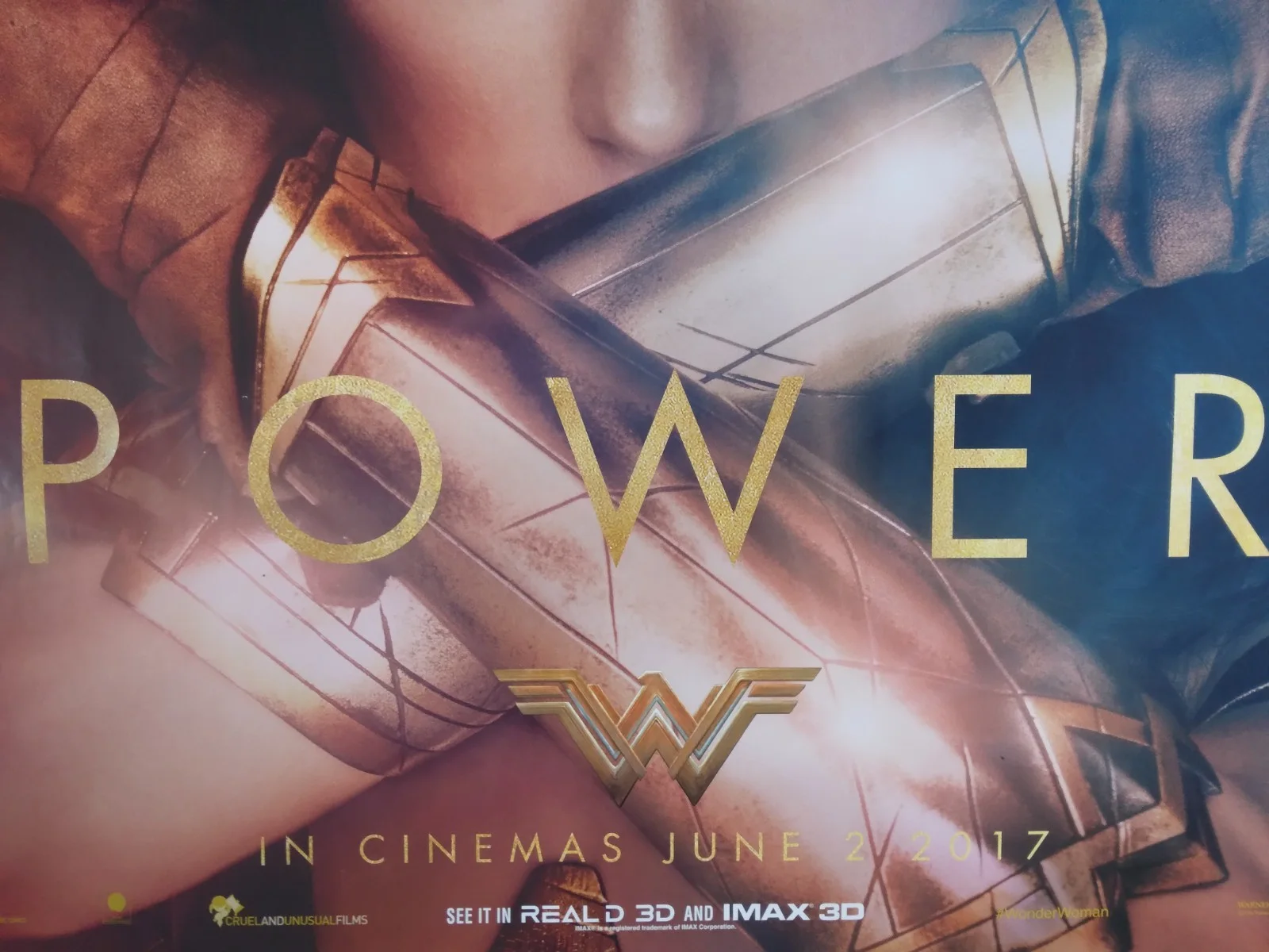 Wonder Woman original movie 2017 poster UK quad, изображение 2
