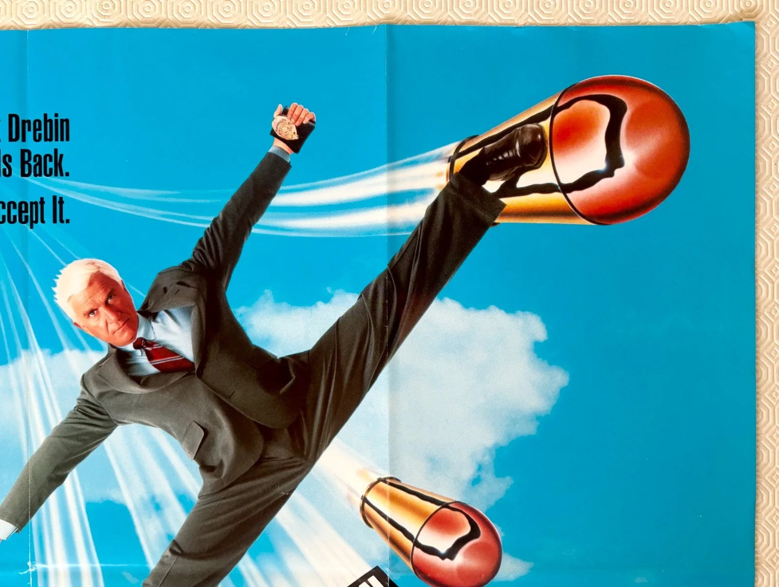 The Naked Gun 2 1/2 The Smell of Fear Original 1991 Quad Poster Leslie Nielsen, изображение 4