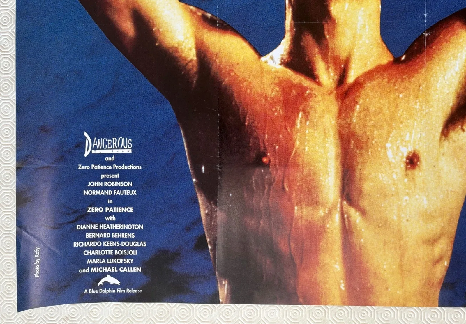 Zero Patience Original 1993 Movie Quad Poster John Robinson Normand Fauteux, image 2