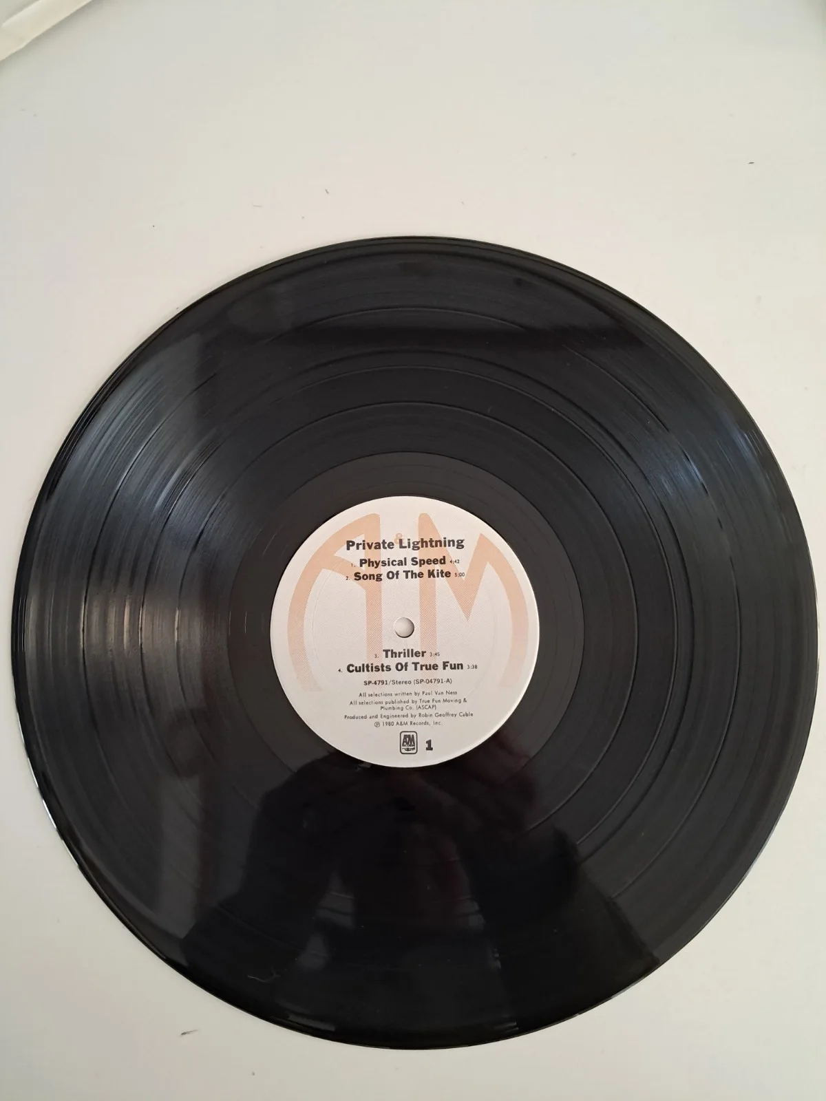 Private Lightning Adam Sherman Signed Autographed Vinyl LP The Souls Boston, изображение 3