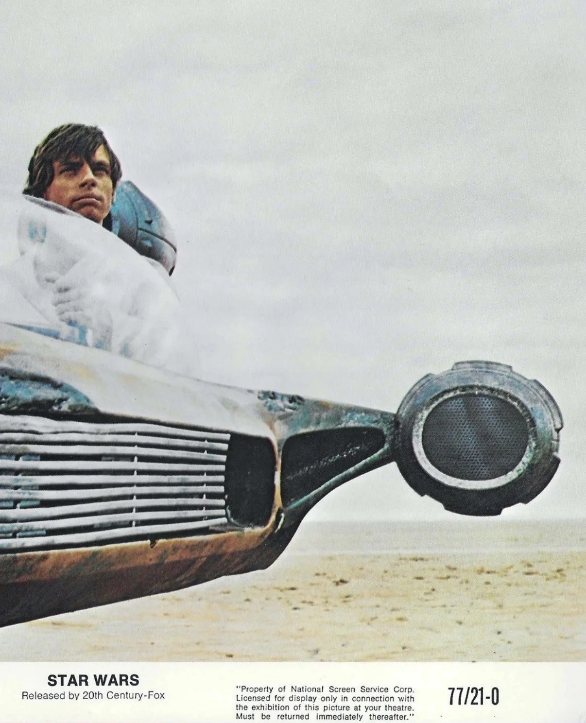 Star Wars RARE ORIGINAL Vintage Lobby Card Luke Skywalker Speeder 1977, image 2