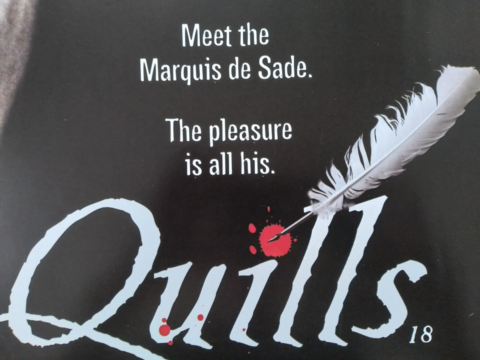 Quills original movie 2000 poster UK quad, изображение 3