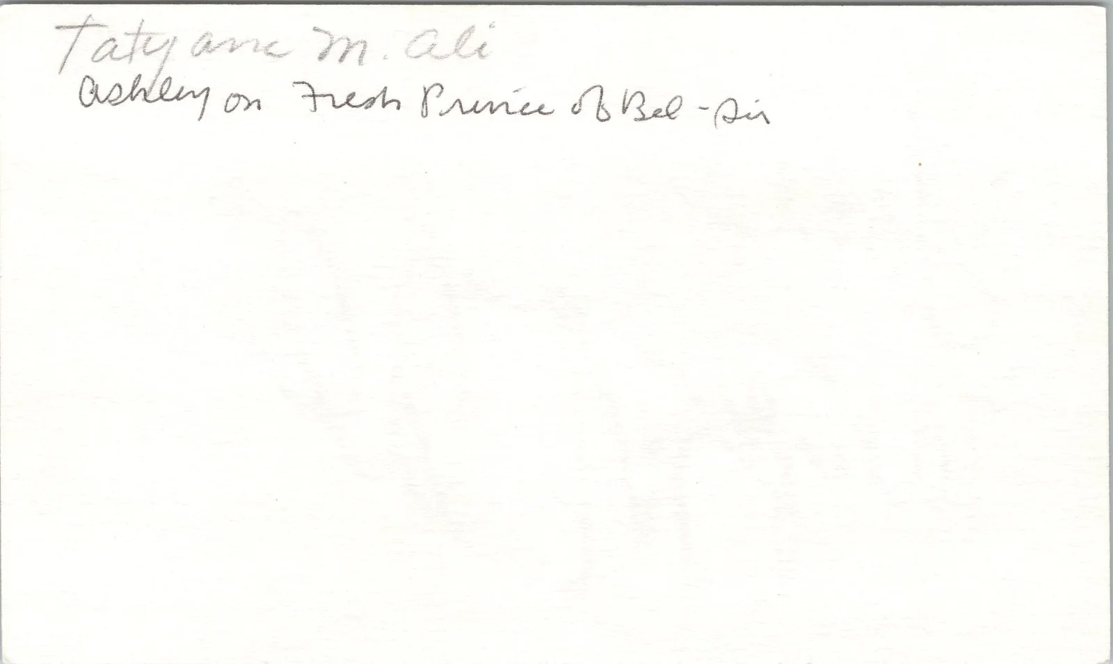 Tatyana Ali — Tatyana Ali Signed 3x5 Index Card Fresh Prince Of Bel-Air Autographed, изображение 2