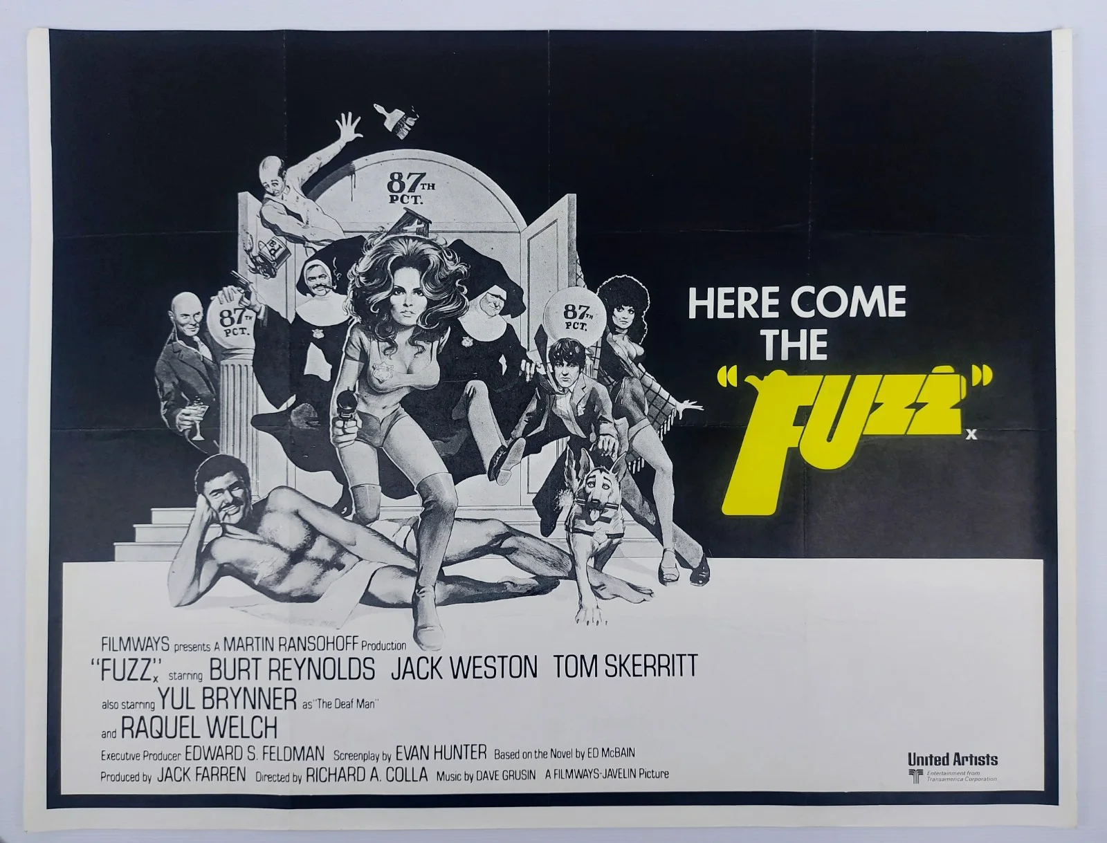 FUZZ ORIGINAL UK QUAD FILM POSTER 1972, изображение 2