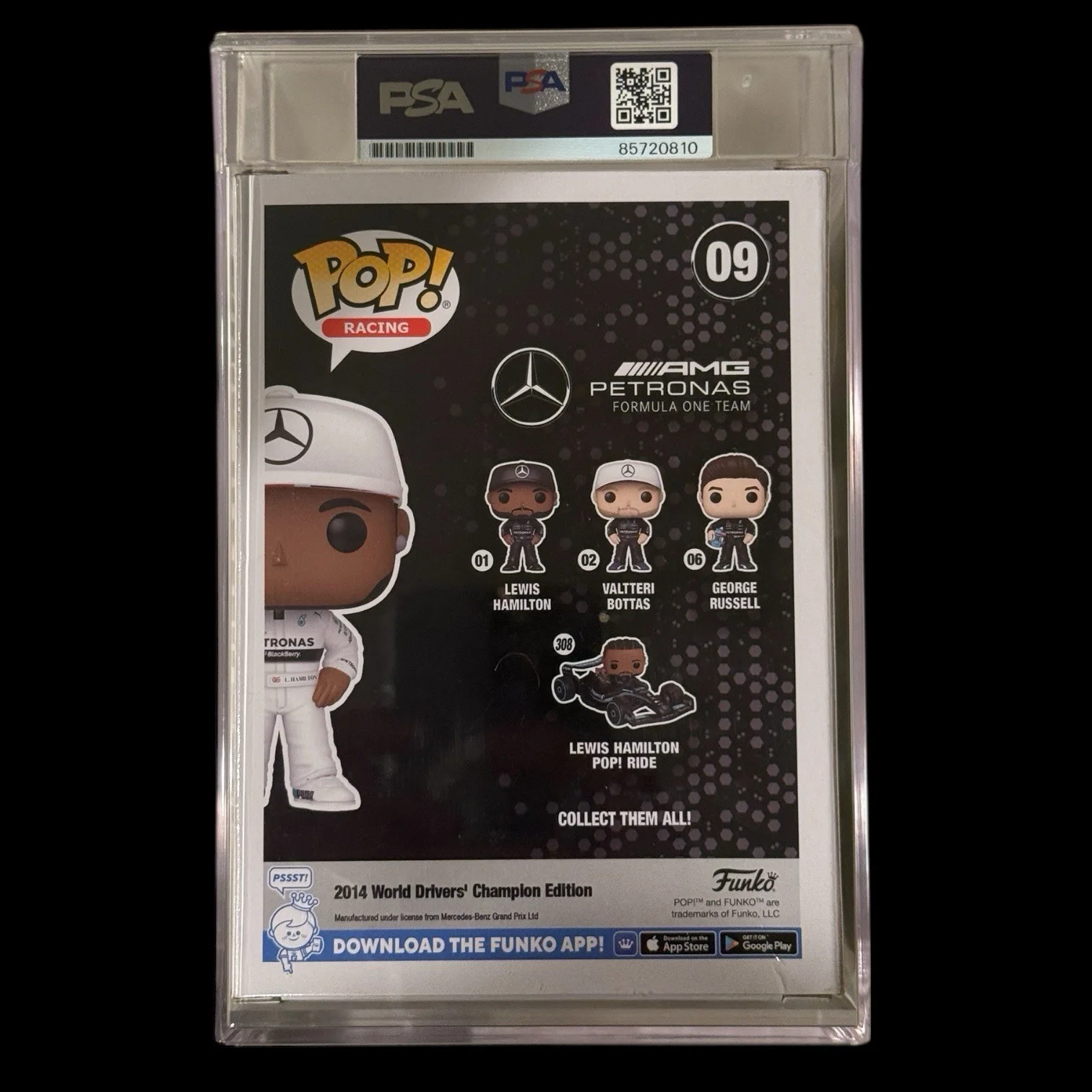 Lewis Hamilton Signed Funko Pop #09 PSA COA Slabbed Encapsulated Rare Autograph, image 3