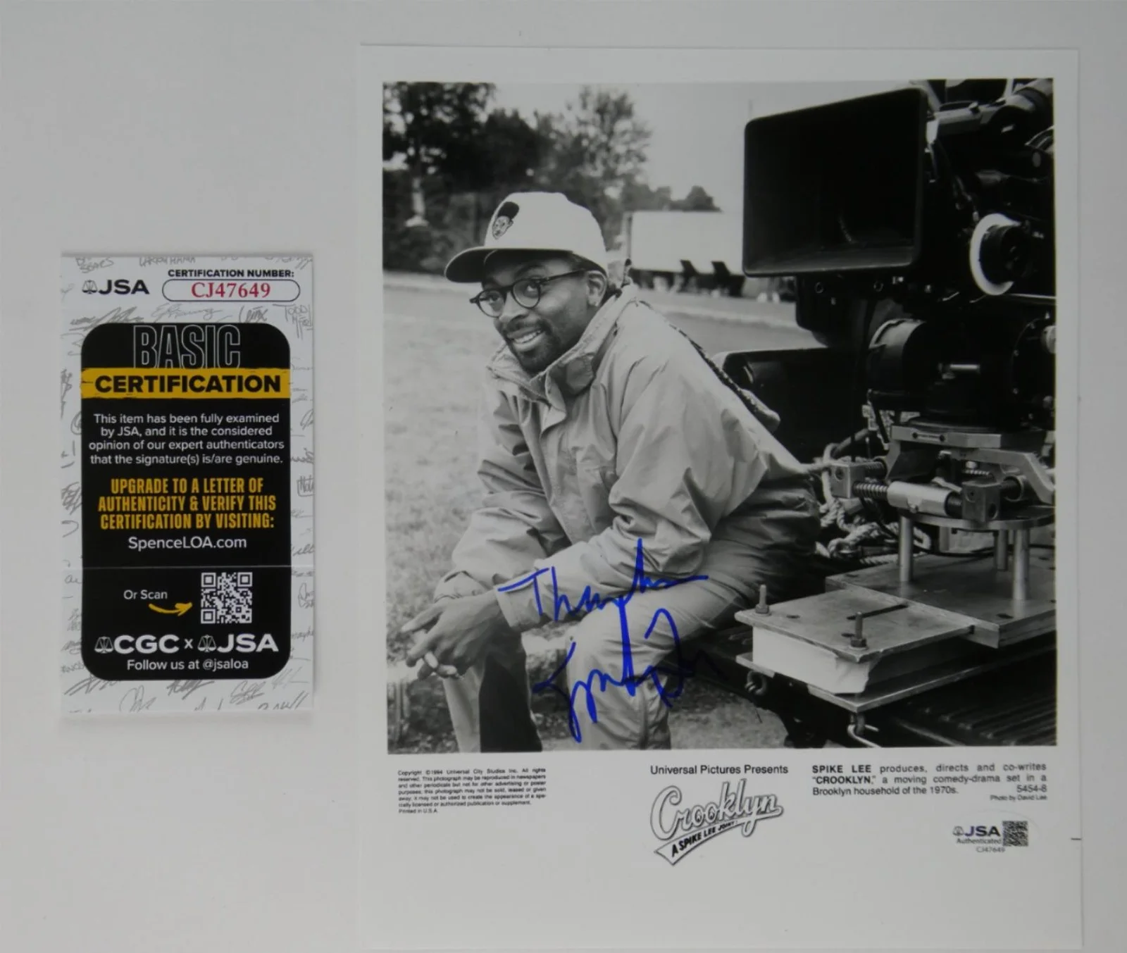 Spike Lee — Spike Lee Signed 1994 B&W 8x10 Promo Photo Crooklyn Autographed JSA COA