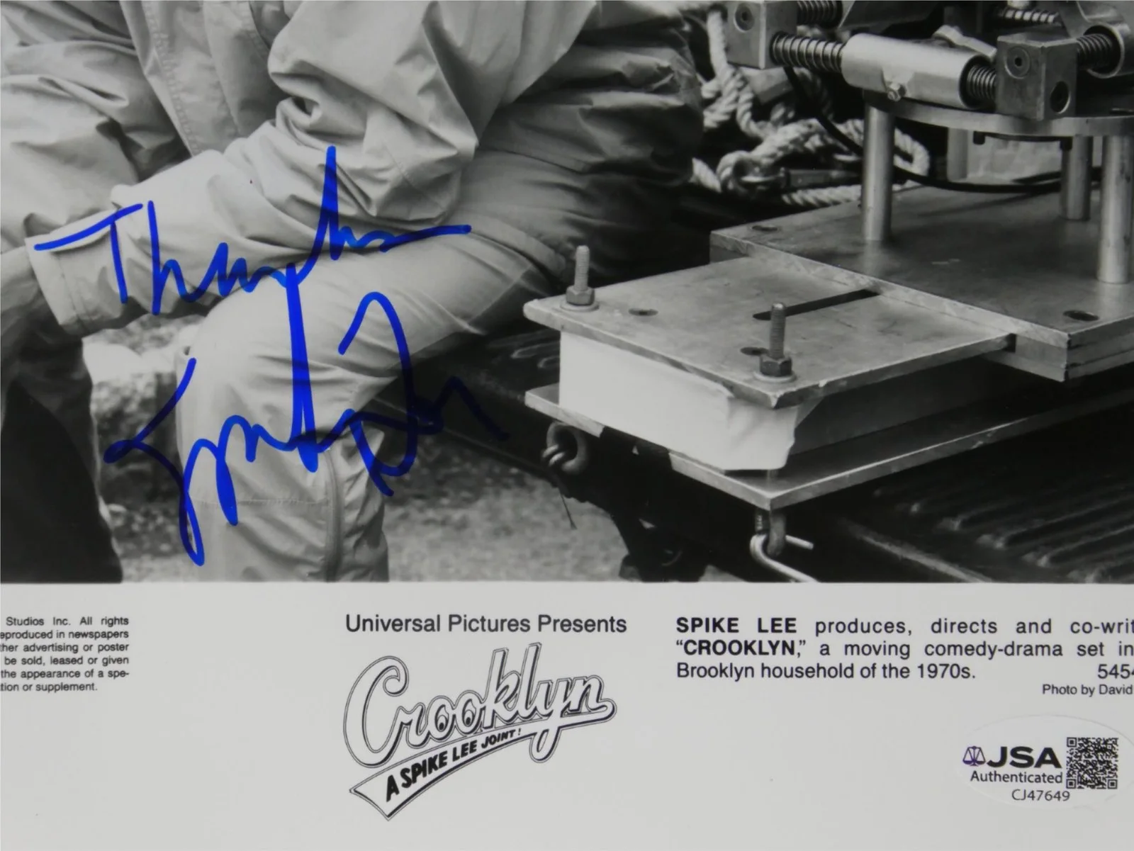 Spike Lee — Spike Lee Signed 1994 B&W 8x10 Promo Photo Crooklyn Autographed JSA COA, image 3