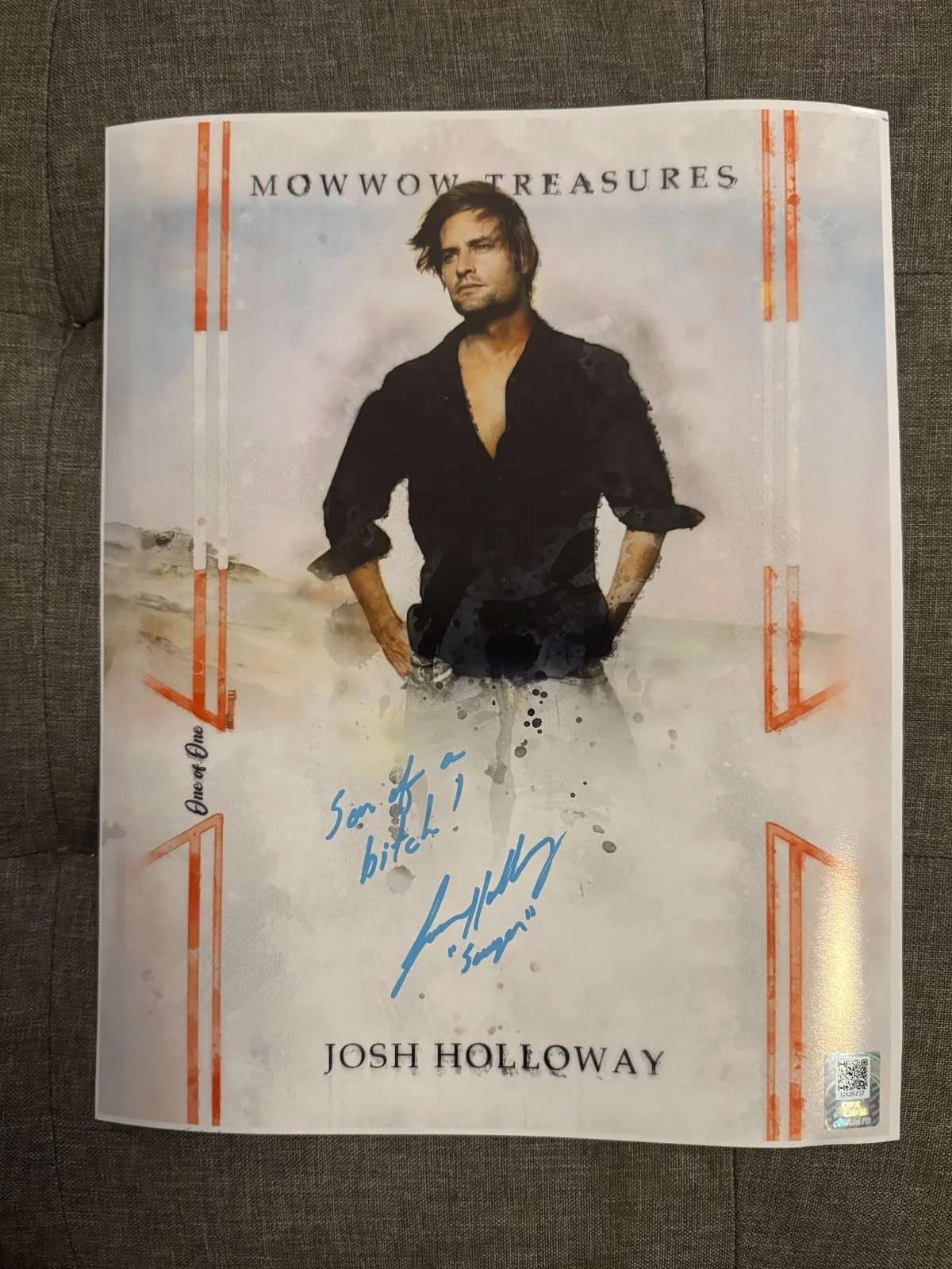 Josh Holloway — Josh Holloway Signed 11x14 Photo | LOST ✍️ “Son of a Bitch” Quote | John Rudolph