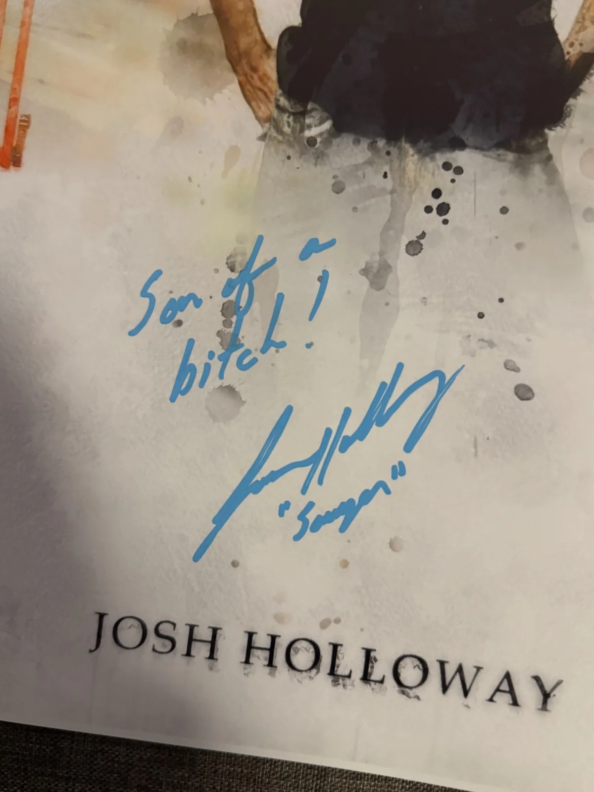Josh Holloway — Josh Holloway Signed 11x14 Photo | LOST ✍️ “Son of a Bitch” Quote | John Rudolph, изображение 2