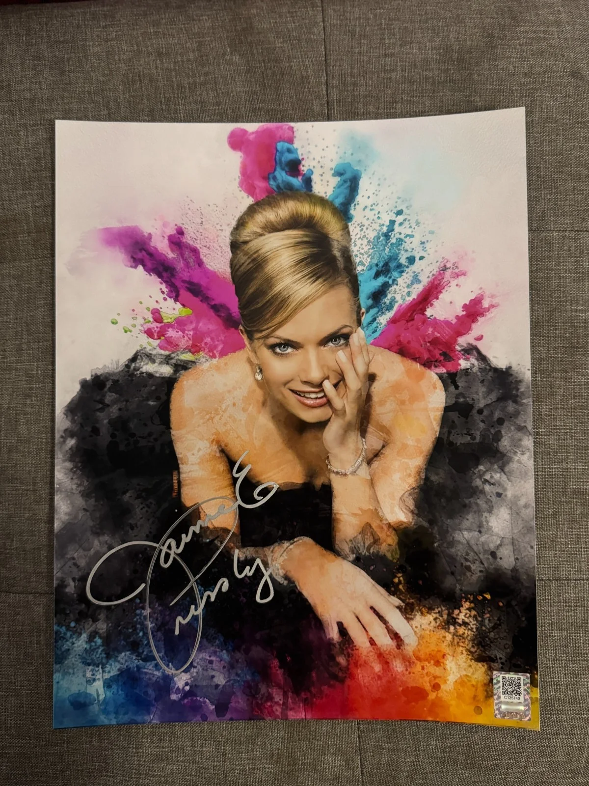 Jaime Pressly — Jamie Pressly Signed 11x14 Sexy Photo ✍️ Custom John Rudolph Artwork | Official