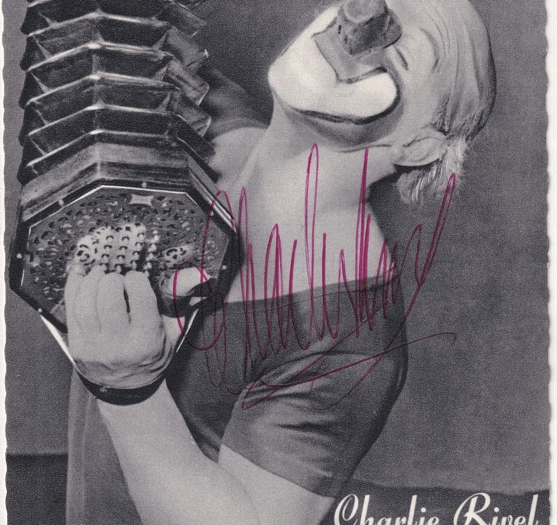 Charlie Rivel Spanish clown signed picture with Charlie Jr. signature cutout, изображение 2