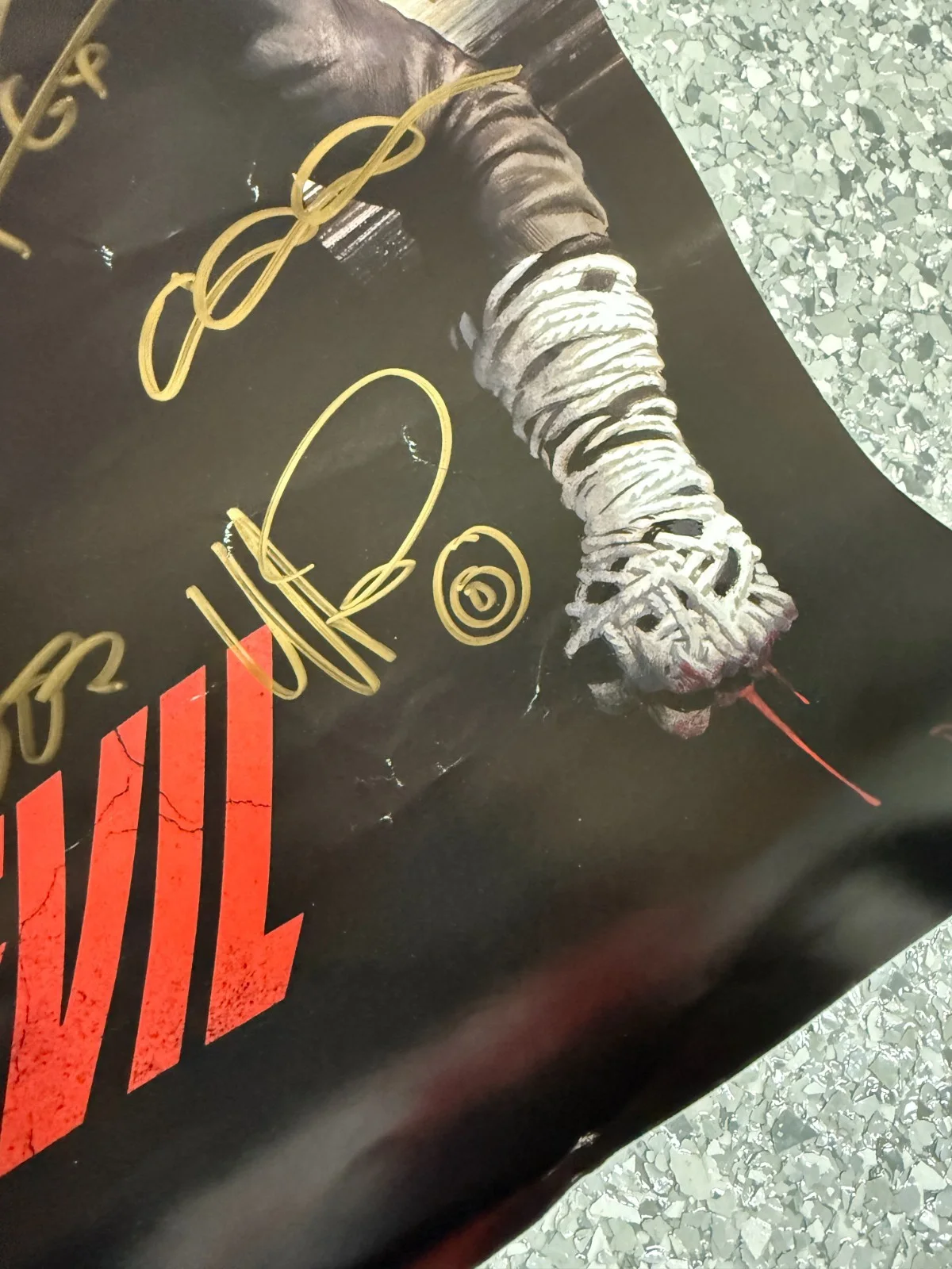 CAST SIGNED Netflix Daredevil Season 3 Poster Cox D'Onofrio Woll + 7 More NYCC, image 2