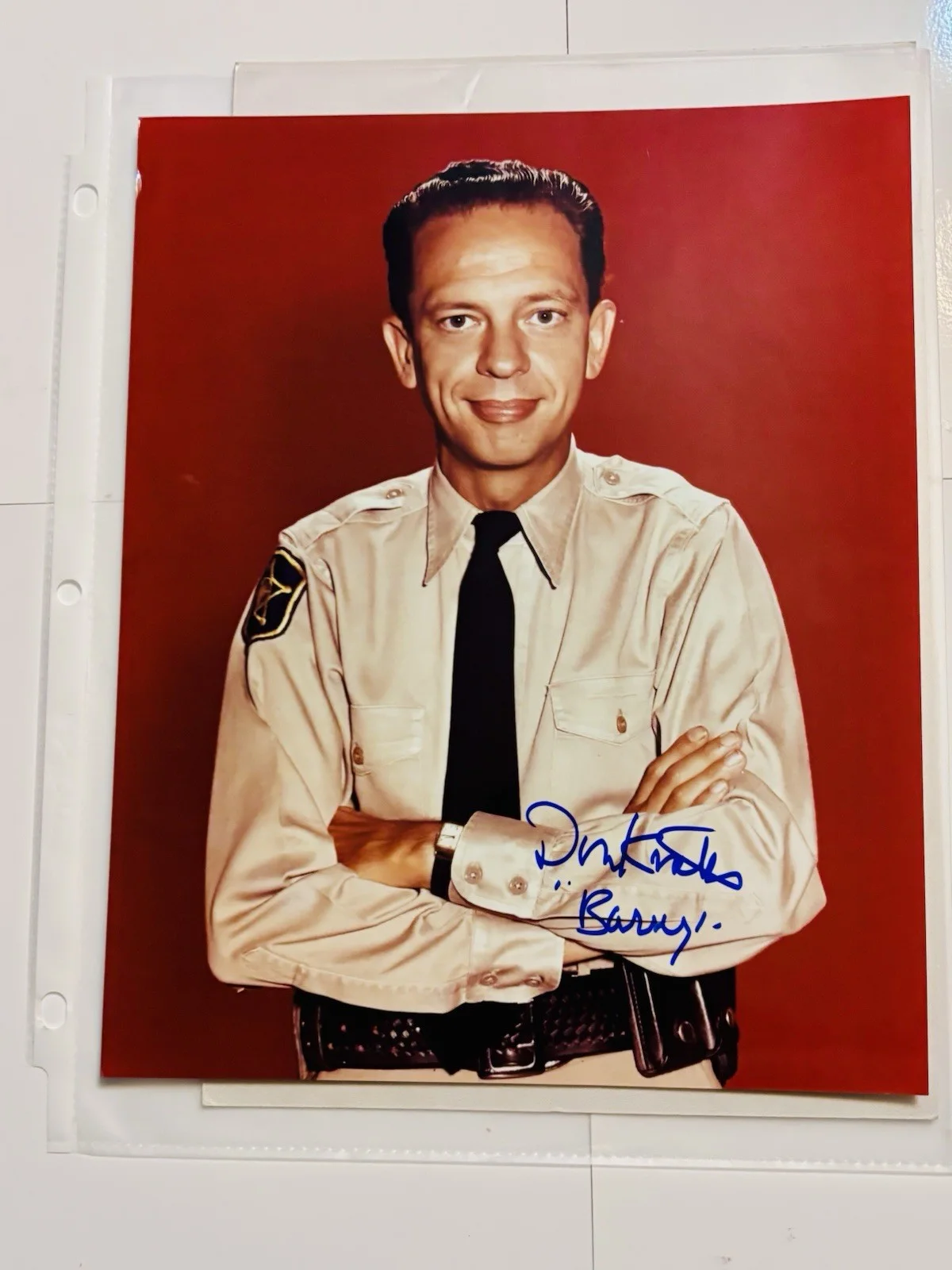 Don Knotts — Don Knotts Signed Barney Fife Photo RARE+ Betty Lynn Thelma Lou Auto 8X10+MORE!