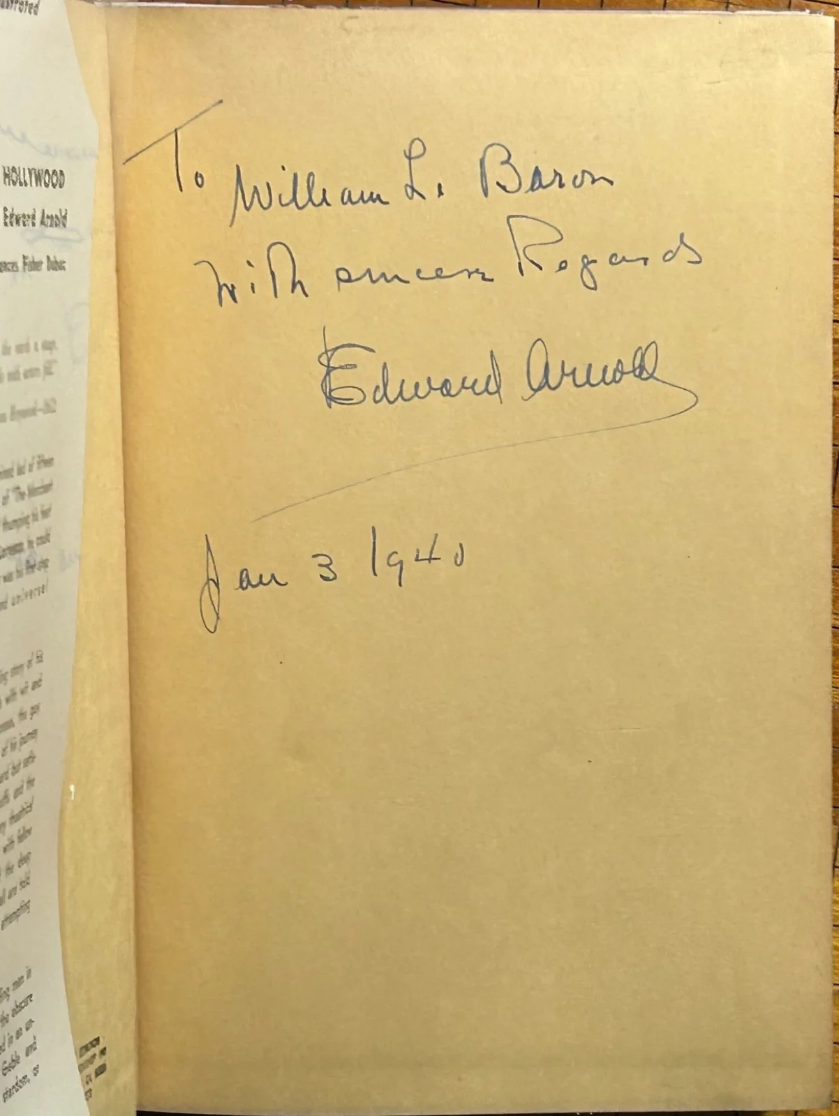 EDWARD ARNOLD SIGNED; Inscribed TO WILLIAM LEBARON, image 2