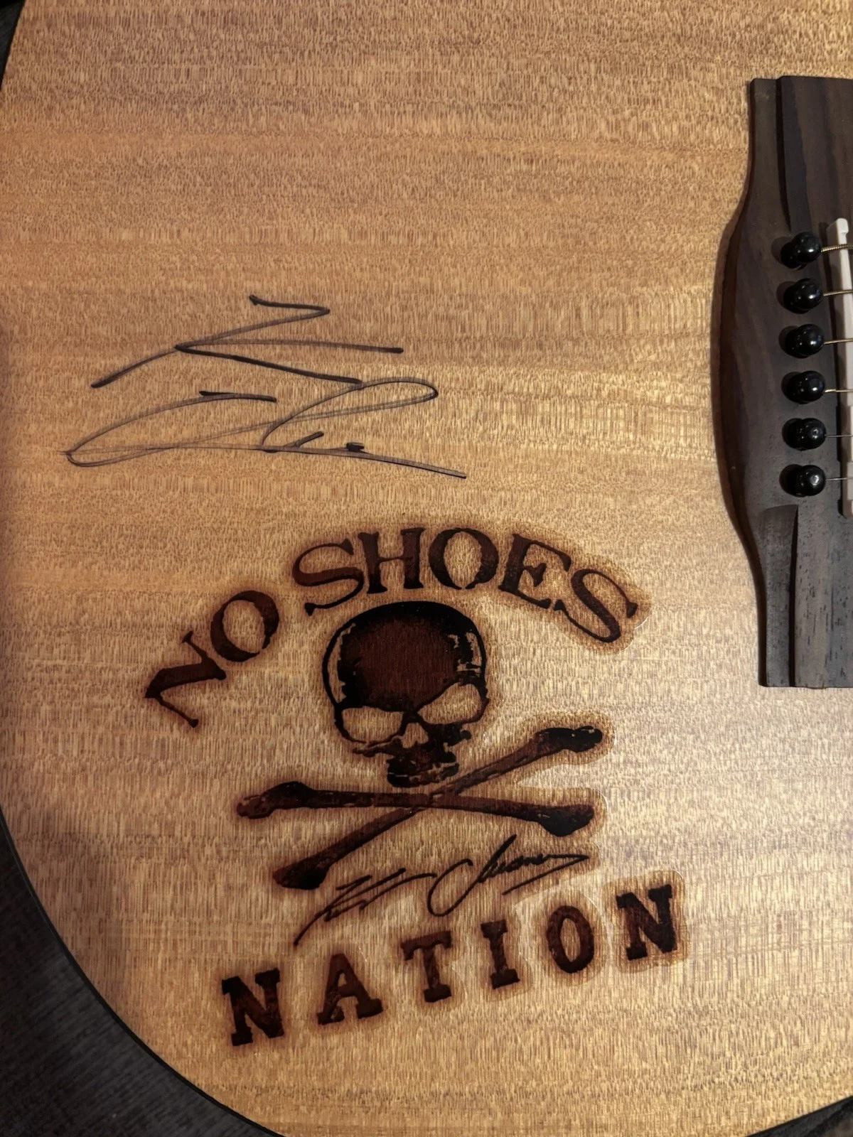 Kenney Chesney Signed Autographed Acoustic Guitar No Shoes Nation + Bundle, image 3
