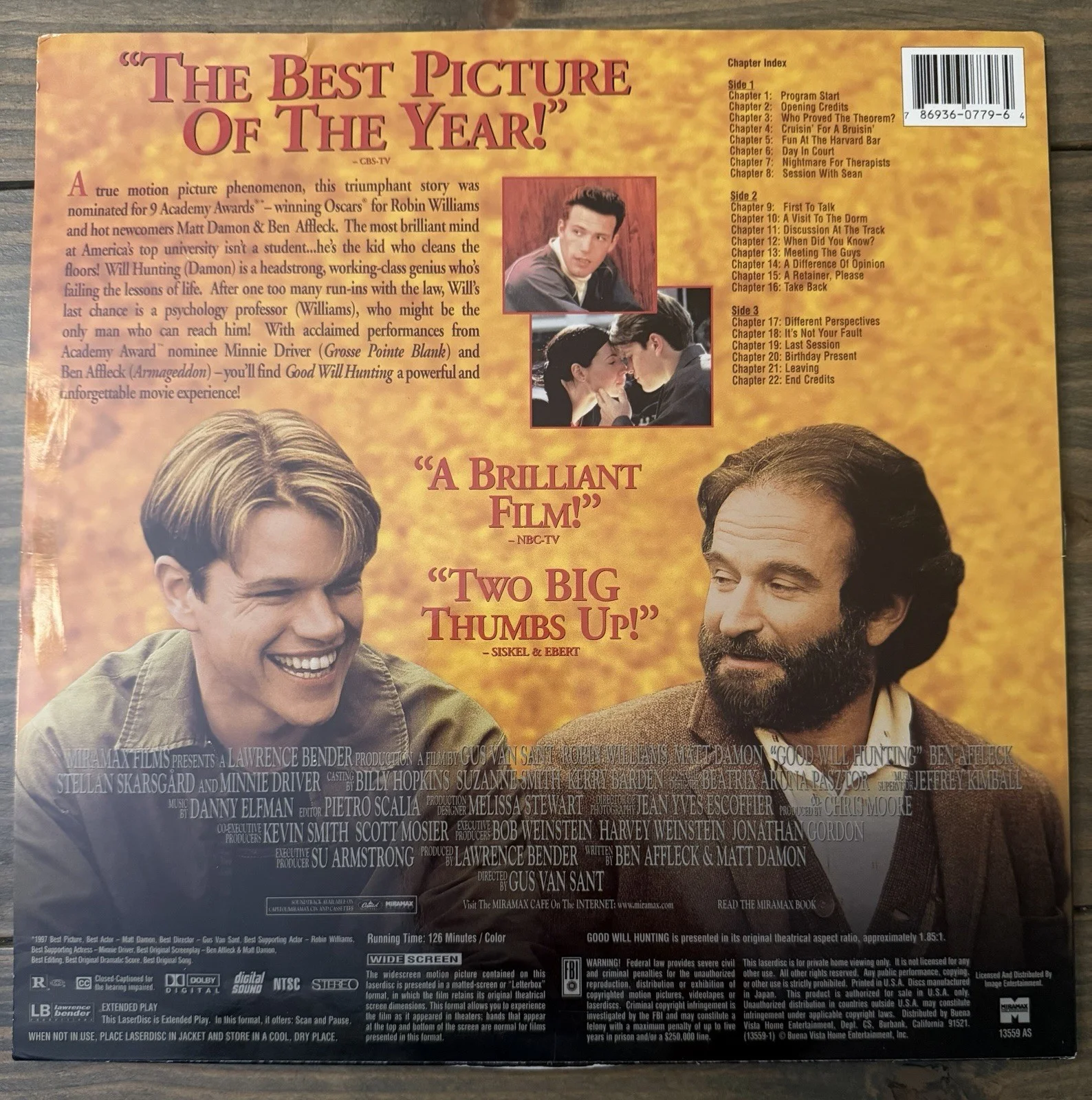 🎬 Matt Damon Signed “Good Will Hunting” LaserDisc (PSA Authentic) Rare Piece!, image 5