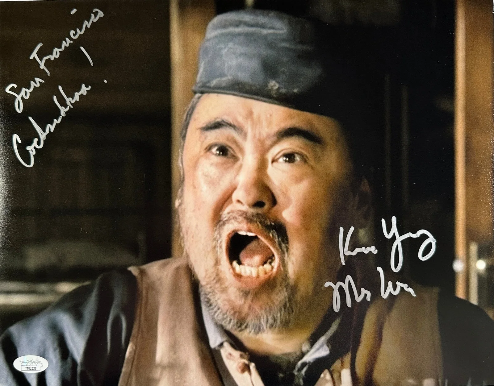 Keone Young — Keone Young Signed 11x14 Photo "C*ksucker!" JSA COA from Private Signing