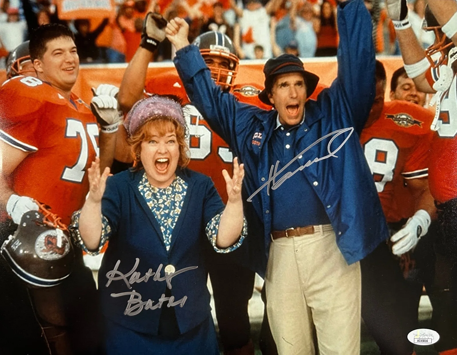 Henry Winkler, Kathy Bates — Winkler & Bates Signed 11x14 Photo Waterboy JSA COA from Private Signing