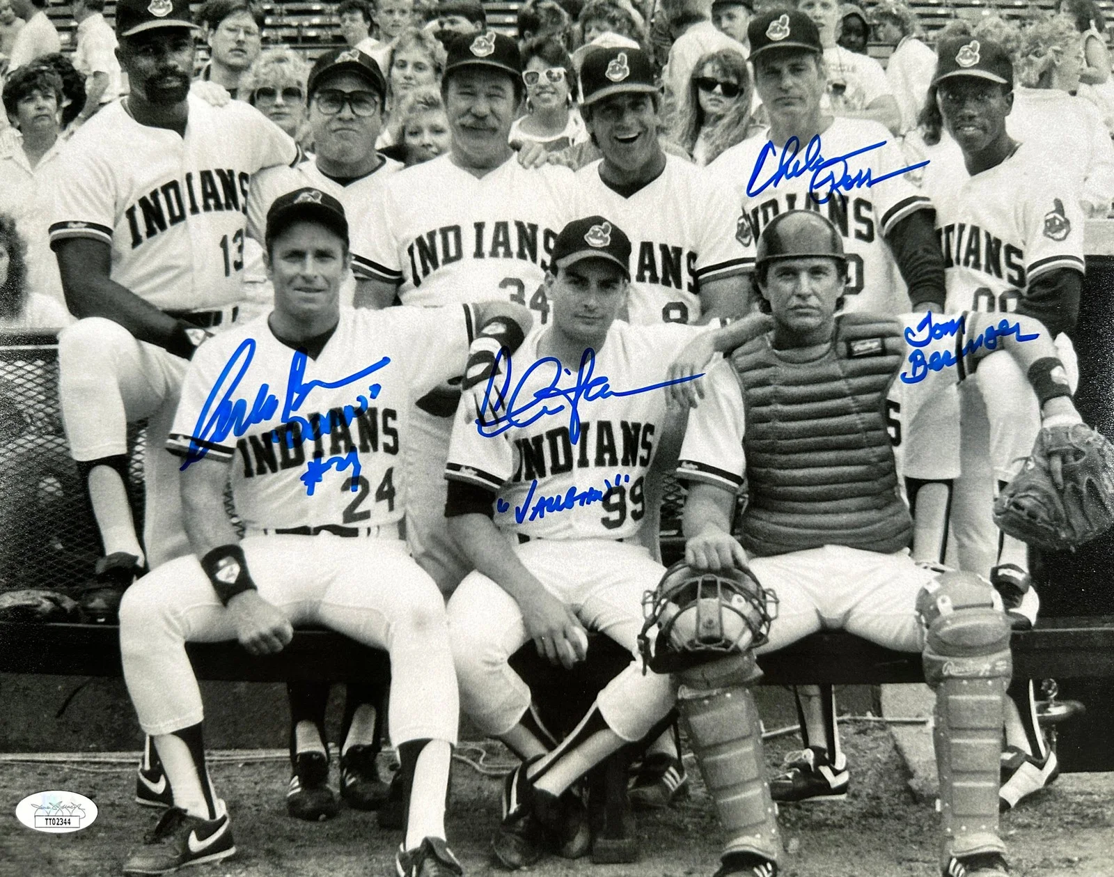 Charlie Sheen, Corbin Bernsen, Tom Berenger & Chelcie Ross — Charlie Sheen, Corbin Bernsen, Tom Berenger & Chelcie Ross Signed 11x14 Photo Ma